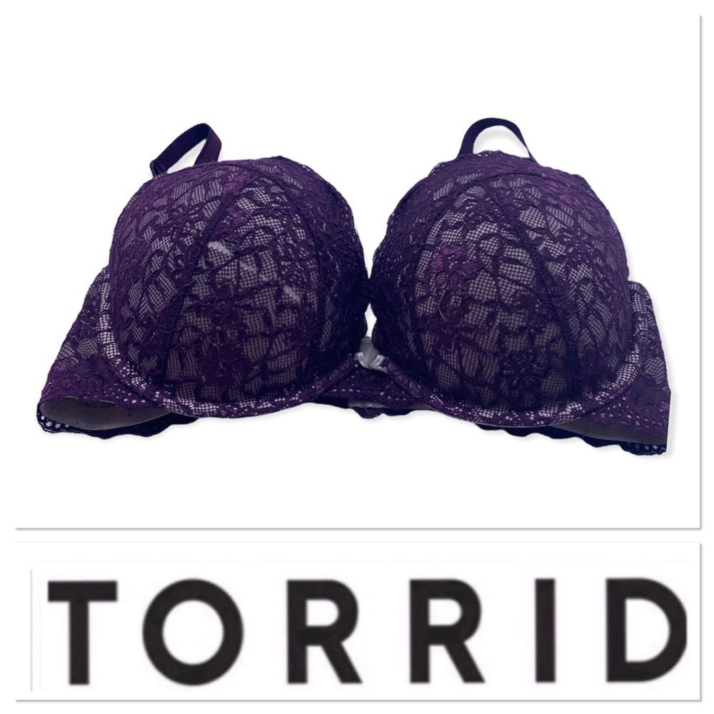 Torrid plum purple lace bra size 40D